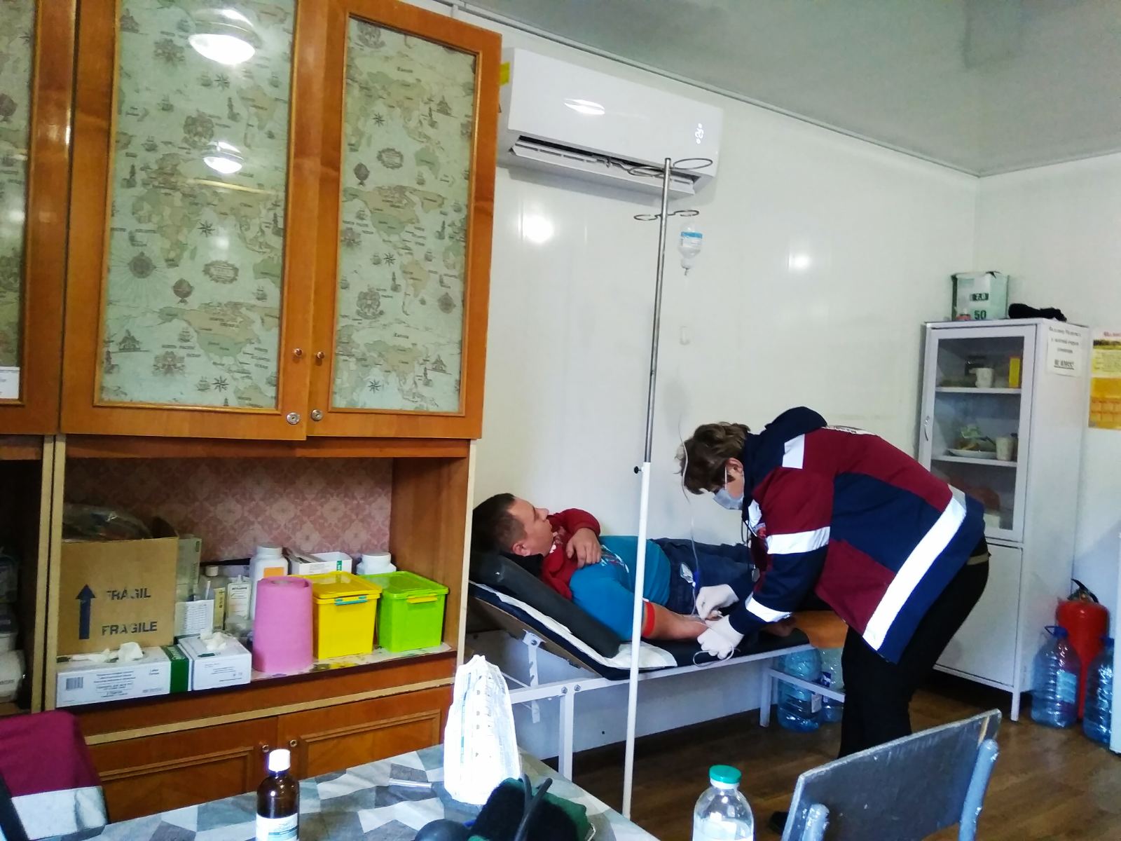 КПВВ Станица Луганская. Оказание медицинской помощи